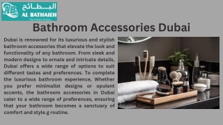 Bathroom Accessories Dubai
