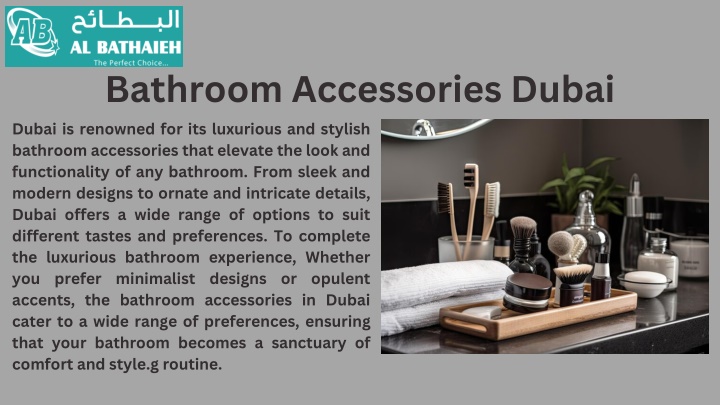 bathroom accessories dubai dubai is renowned