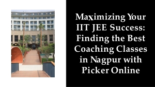 IIT JEE Coaching Classes - Picker Online