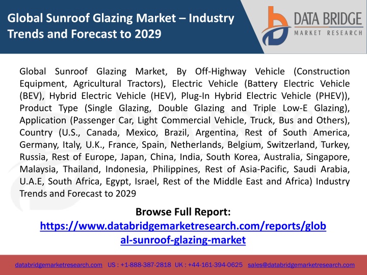 global sunroof glazing market industry trends