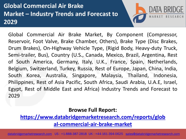 global commercial air brake market industry