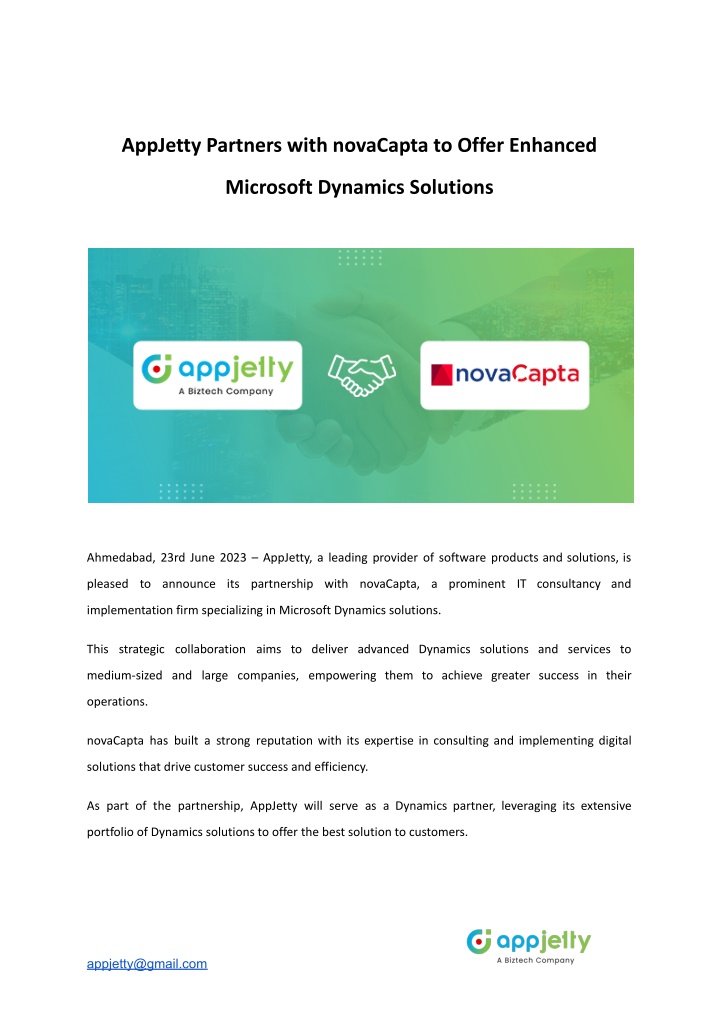 appjetty partners with novacapta to offer enhanced