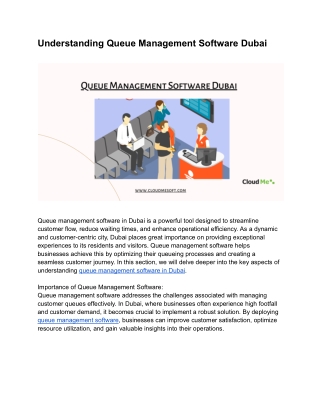 understanding queue management software dubai