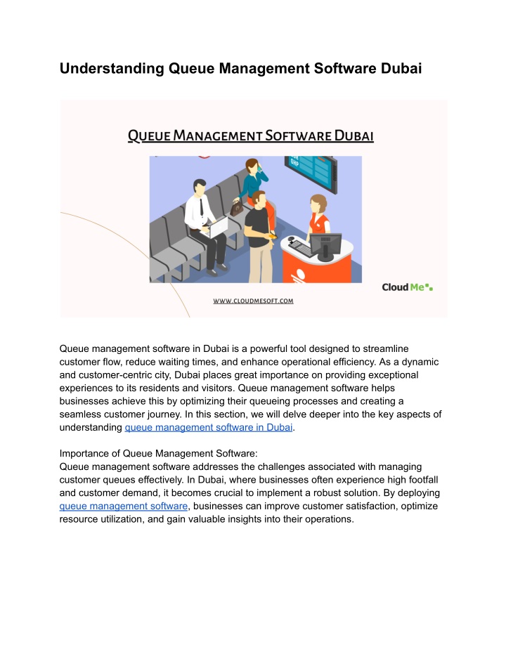 understanding queue management software dubai