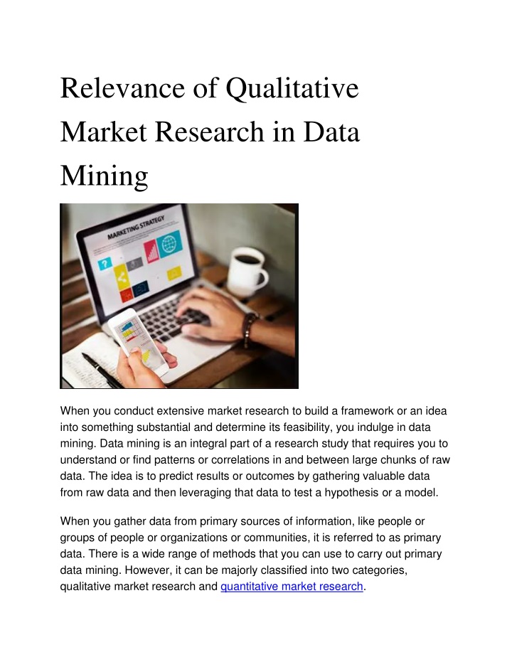 relevance of qualitative market research in data