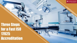 three steps for a fast iso 17025 accreditation
