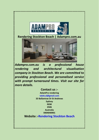 rendering stockton beach adampro com au