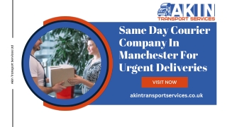 Same Day Courier Company In Manchester For Urgent Deliveries