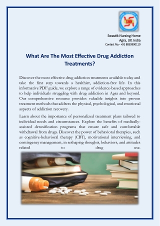 What Are The Most Effective Drug Addiction Treatments