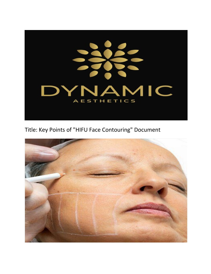 title key points of hifu face contouring document