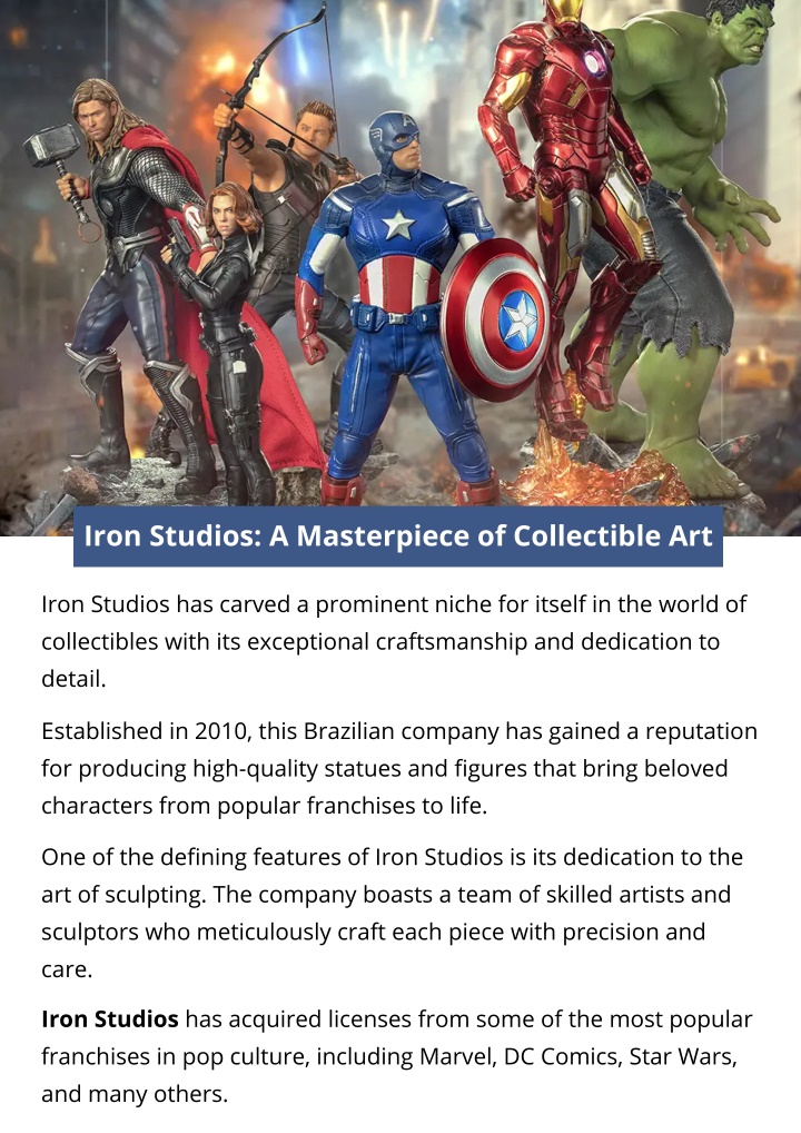 iron studios a masterpiece of collectible art