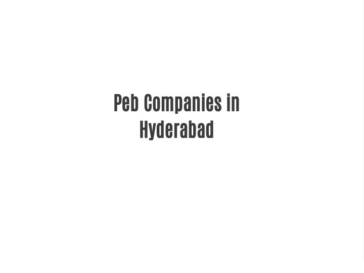 peb companies in hyderabad