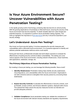 is your azure environment secure uncover