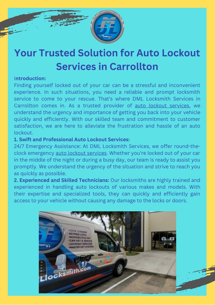 your trusted solution for auto lockout services