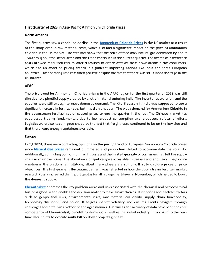first quarter of 2023 in asia pacific ammonium