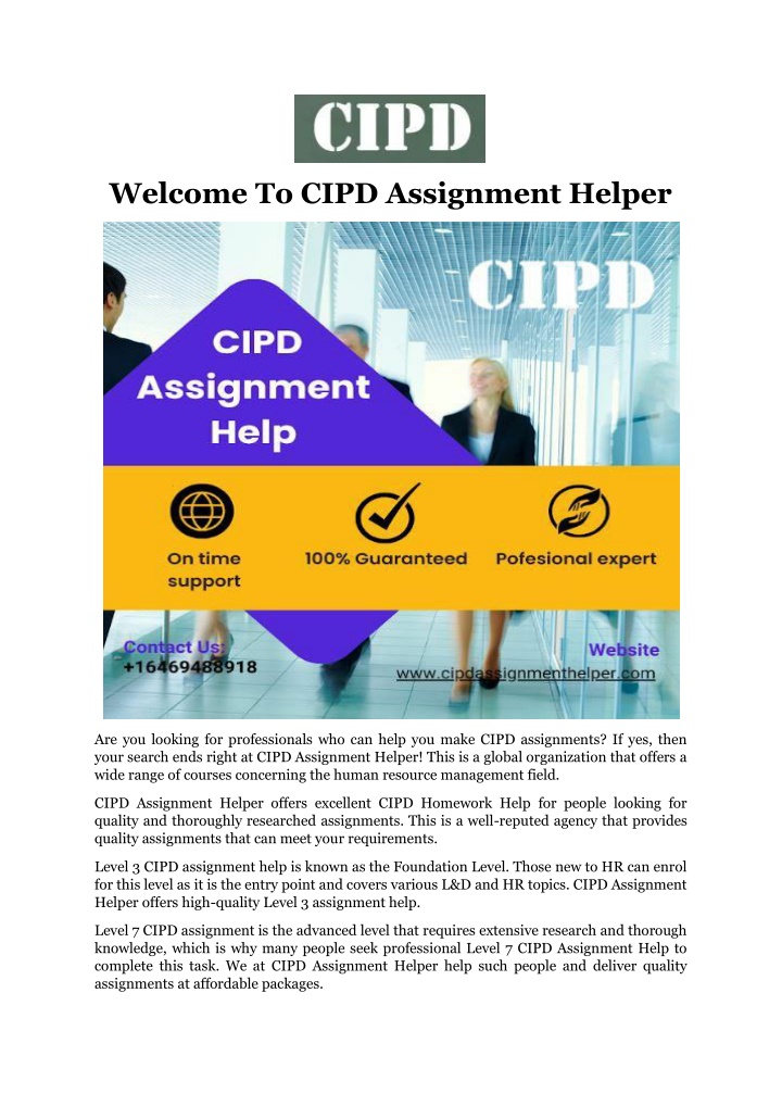 welcome to cipd assignment helper