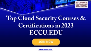 Top Cloud Security Courses & Certifications in 2023 - ECCU.EDU