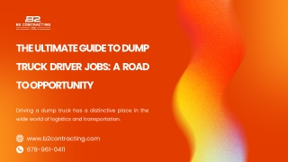 The Ultimate Guide to Dump Truck Driver Jobs A Road to Opportunity