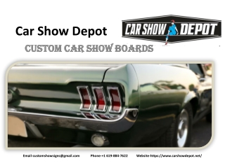Custom car show boards - Carshowdepot.net