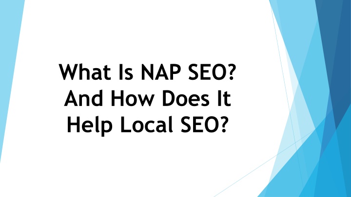 what is nap seo and how does it help local seo
