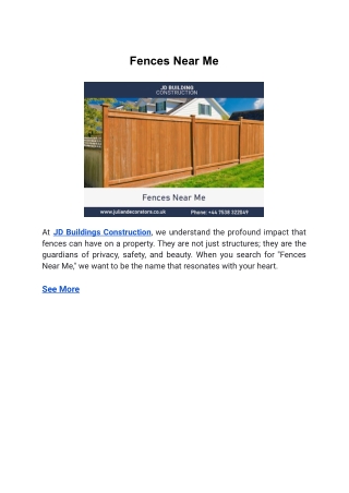 fences near me