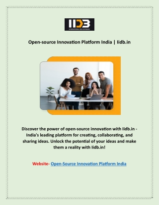 Open-source Innovation Platform India | Iidb.in