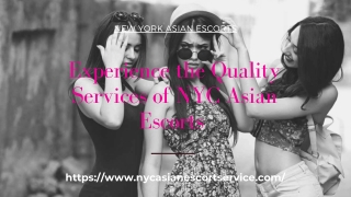 Experience the Quality Services of NYC Asian Models