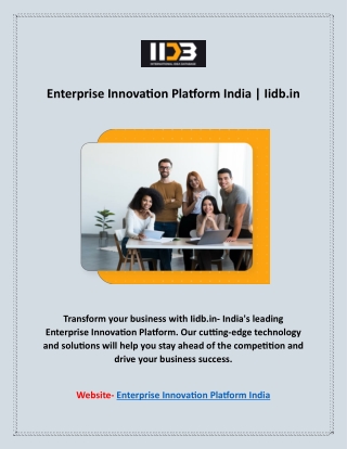 Enterprise Innovation Platform India | Iidb.in