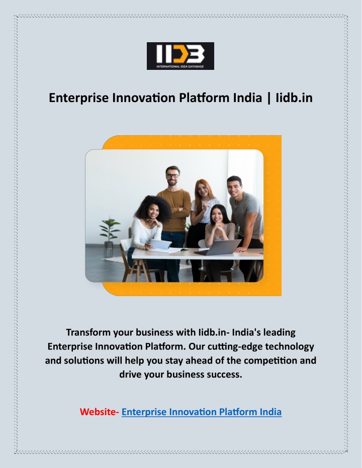 enterprise innovation platform india iidb in