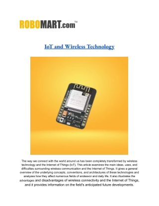 iot and wireless technology