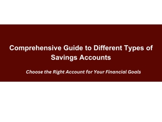 Comprehensive Guide to Different Types of Savings Accounts