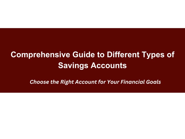 comprehensive guide to different types of savings