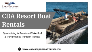 Luxury CDA Resort Boat Rentals