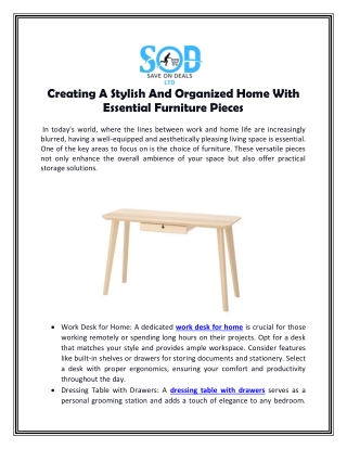 creating a stylish and organized home with