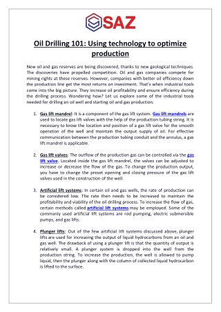 oil drilling 101 using technology to optimize