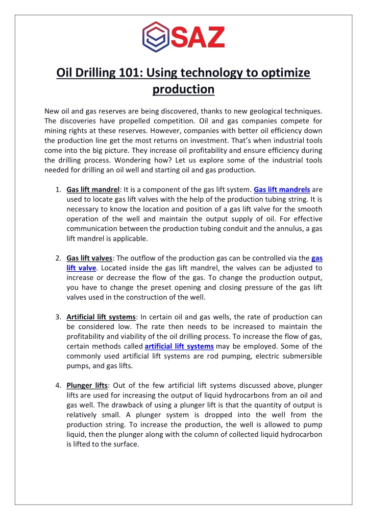 oil drilling 101 using technology to optimize