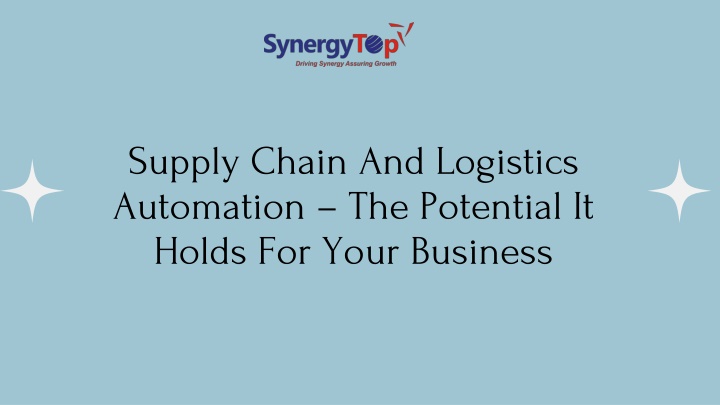 supply chain and logistics automation