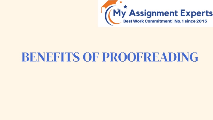 benefits of proofreading