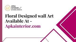 Floral Designed wall Art - Apka interior