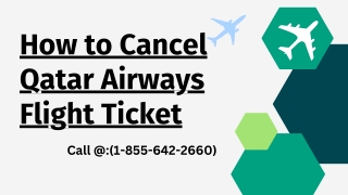 How to Cancel Qatar Airways Flight Ticket
