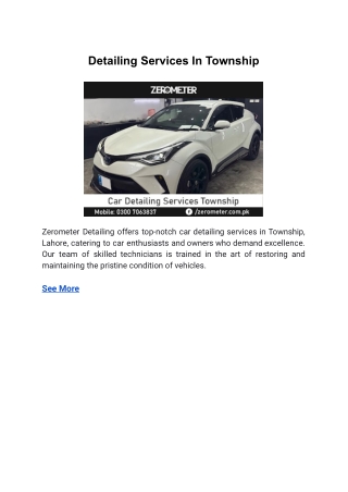 detailing services in township