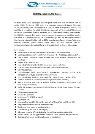 H900 Gigabit 3G/4G Router