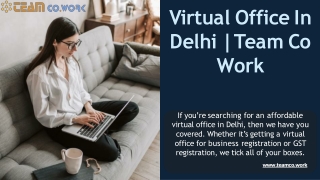 Best Virtual Office In Delhi  Team Co Work