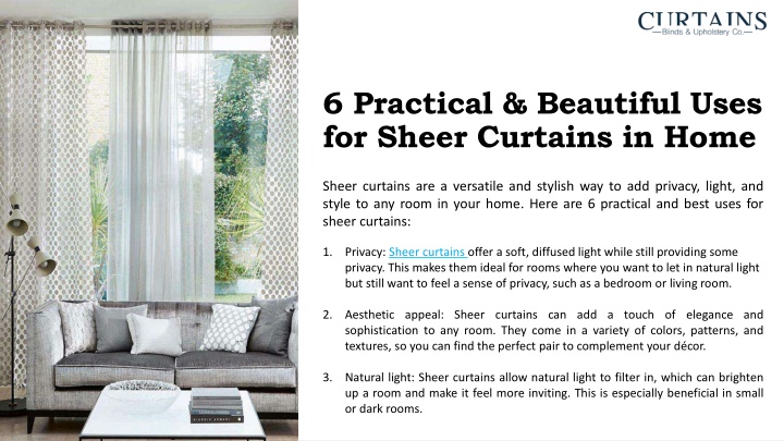 6 practical beautiful uses for sheer curtains in home