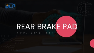 Enhance Your Braking Performance with Premium Rear Brake Pads!