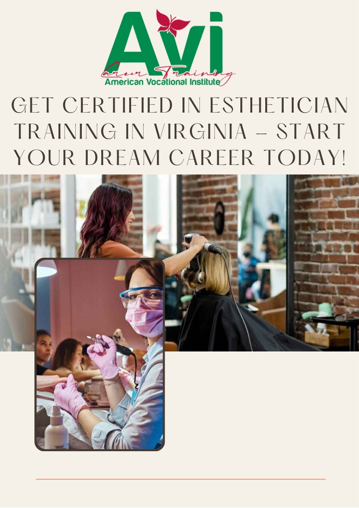 get certified in esthetician training in virginia