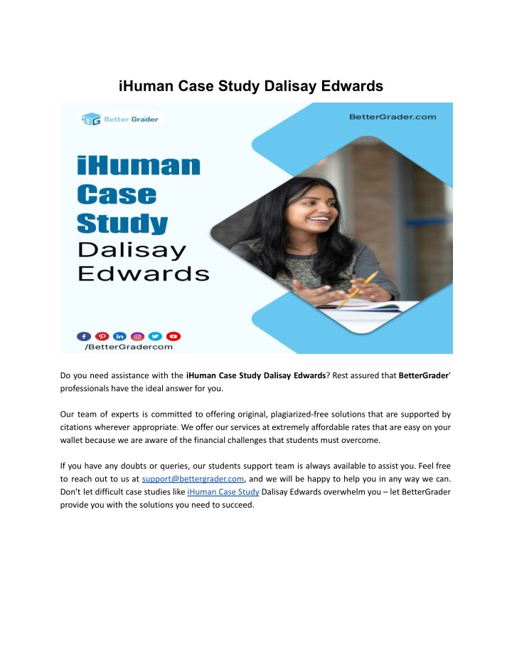 ihuman case study dalisay edwards