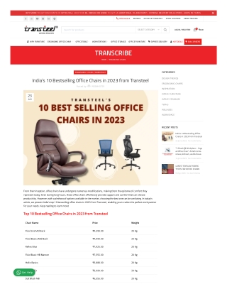 Indias-10-Bestselling-Office-Chairs-in-2023-from-Transteel-
