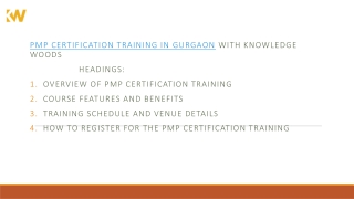 pmp certification training in gurgaon with