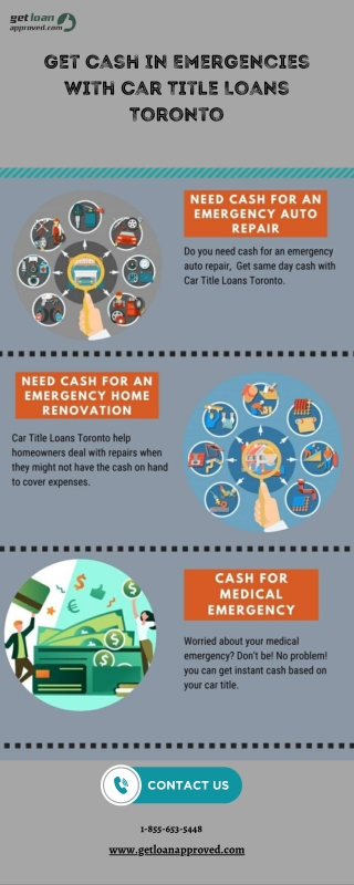 Get Cash In Emergencies with Car Title Loans Toronto